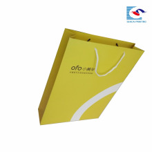 Sencai wholesale foldable custom art paper shopping bag with handle